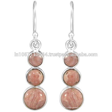 Pierres précieuses rhodochrosite naturelle et 925 en argent sterling Pendentifs pendentifs Bijoux de mariage